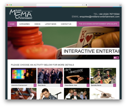 WordPress theme MEMA - evening-entertainment.co.uk