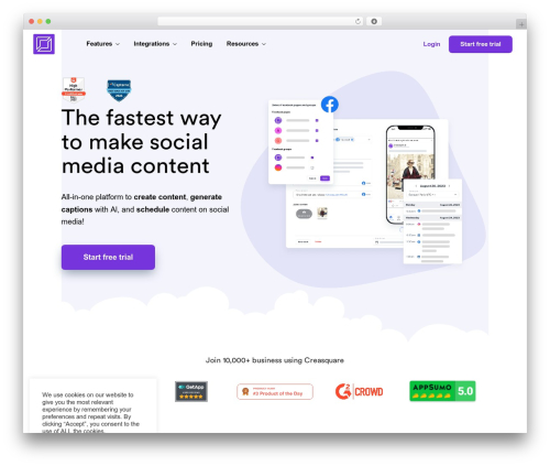 WordPress theme Starto - creasquare.io