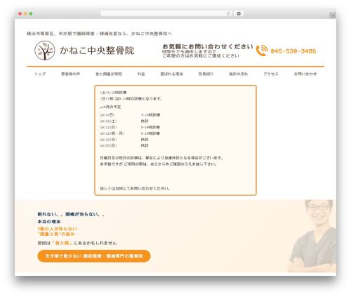 かねこ中央整骨院 theme WordPress - k-chuo.com