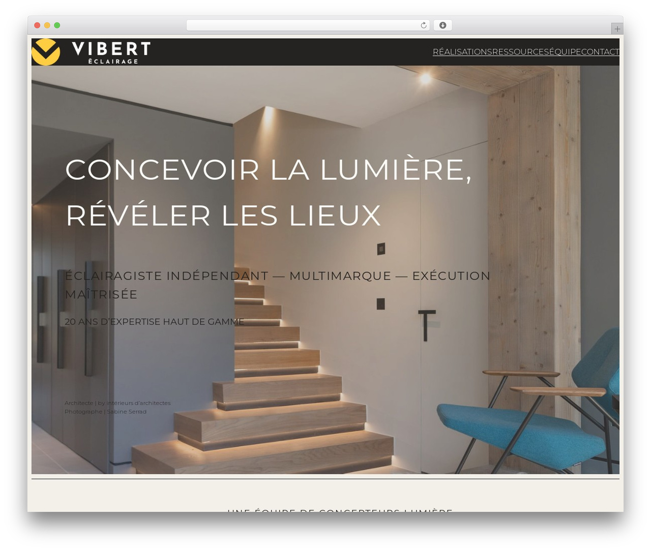 Archeo WordPress theme - vibert-eclairage.fr