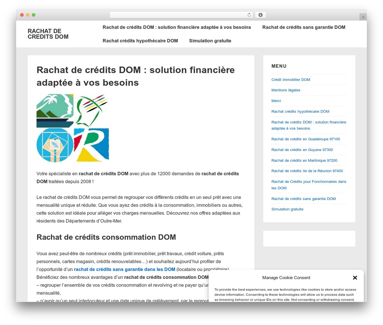 Responsive WordPress theme - rachat-de-credits-dom.fr Responsive WordPress theme - rachat-de-credits-dom.fr