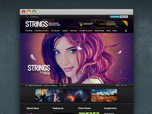 Strings WordPress theme design by Devilcantburn