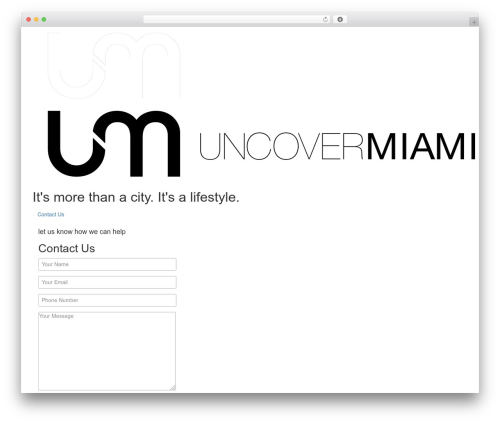 Comet WP theme WordPress - uncovermiami.com