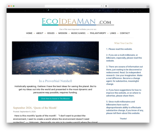 Equable Lite WordPress theme - ecoideaman.com