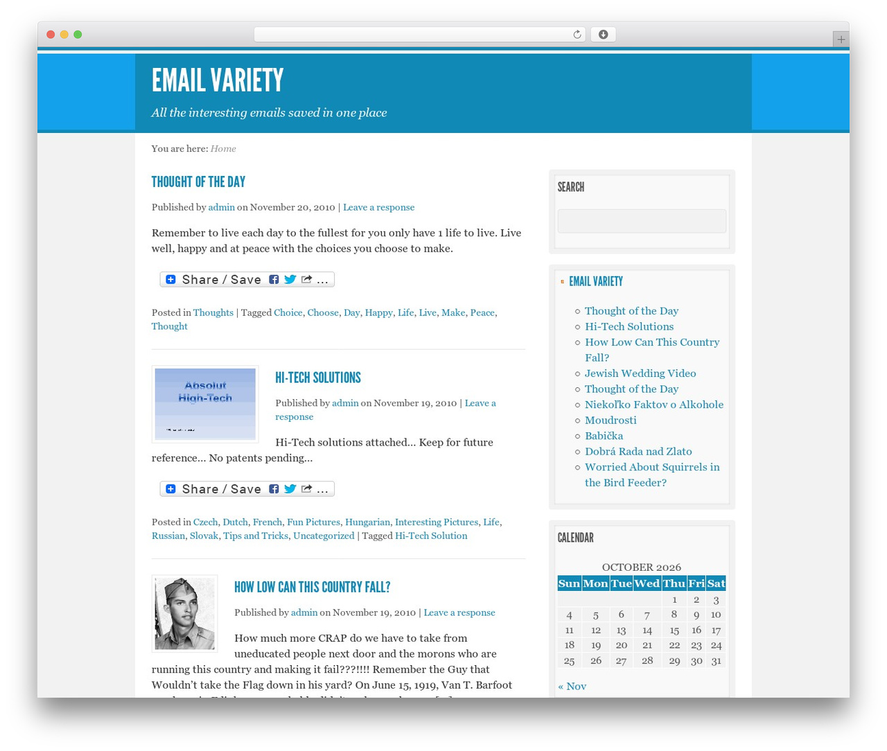 Live Wire theme WordPress - emailvariety.com Live Wire theme WordPress - emailvariety.com