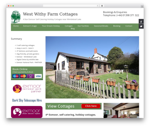 Slidedeck2 personal WordPress plugin - exmoor-cottages.com