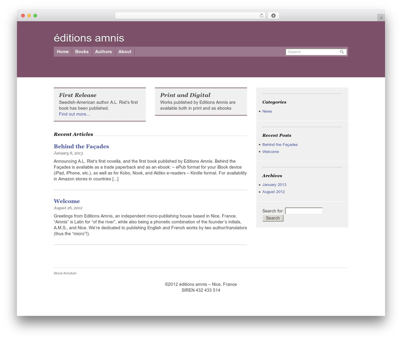 Annotum Base premium WordPress theme - editions-amnis.com