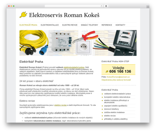 Delicate theme WordPress - elektrikarkokes.cz Delicate theme WordPress - elektrikarkokes.cz