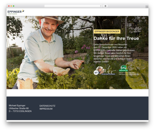 Eppinger Theme theme WordPress - eppinger-garten.de