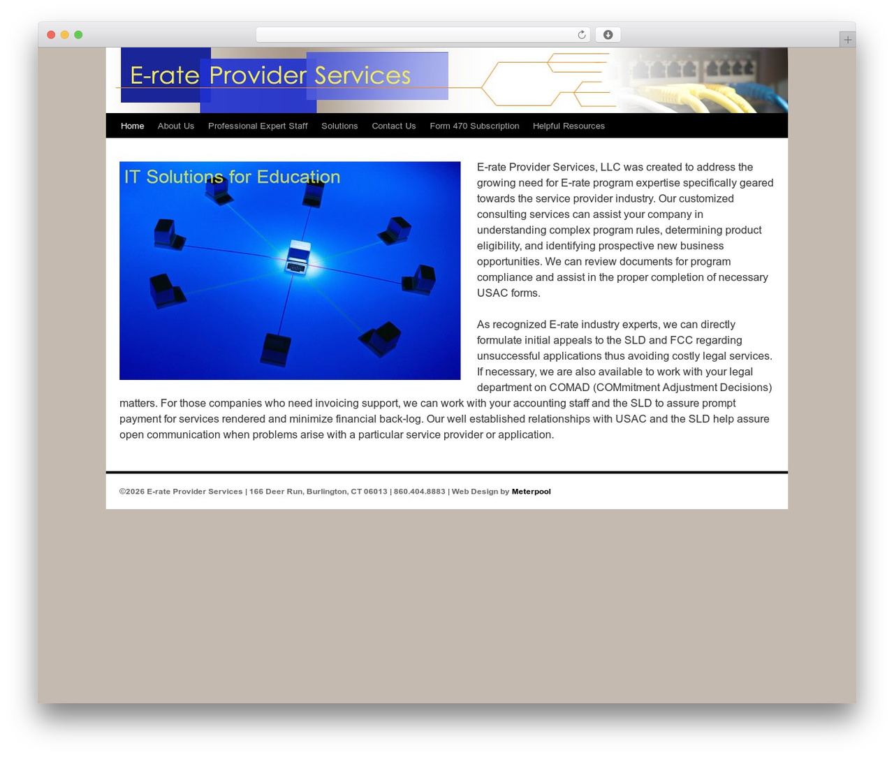 ERate WordPress theme design - erateproviderservices.com