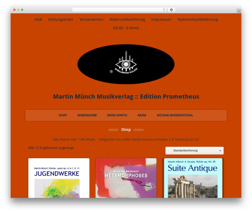 Simple Shop theme WordPress free - edition-prometheus.de