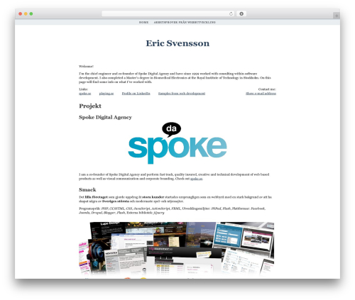 Simplr WordPress theme - ericsvensson.se