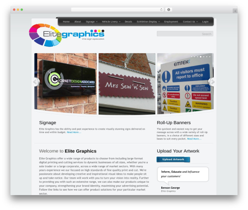 Unite WordPress theme design - elite-graphics.co.uk