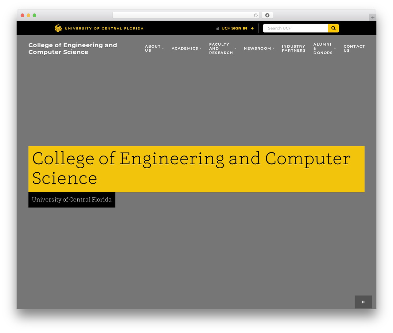 WordPress theme CECS WordPress Theme v1.1 - cecs.ucf.edu