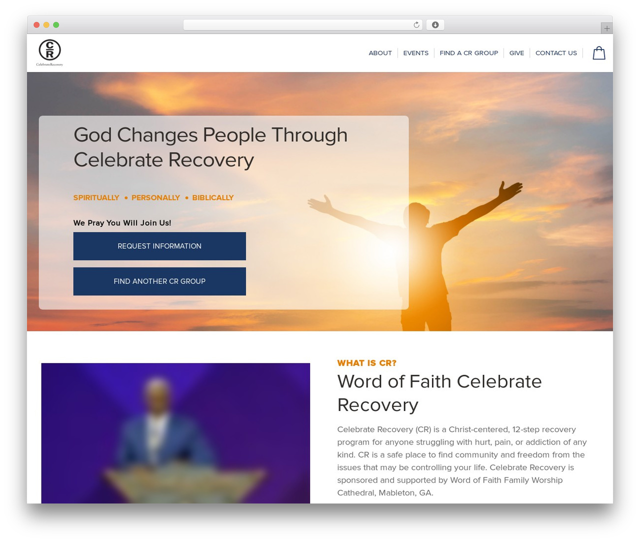 CAP top WordPress theme - wofcelebraterecovery.org