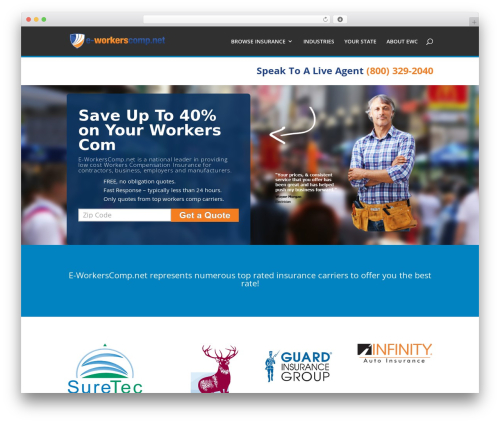 Divi WordPress theme - e-workerscomp.net