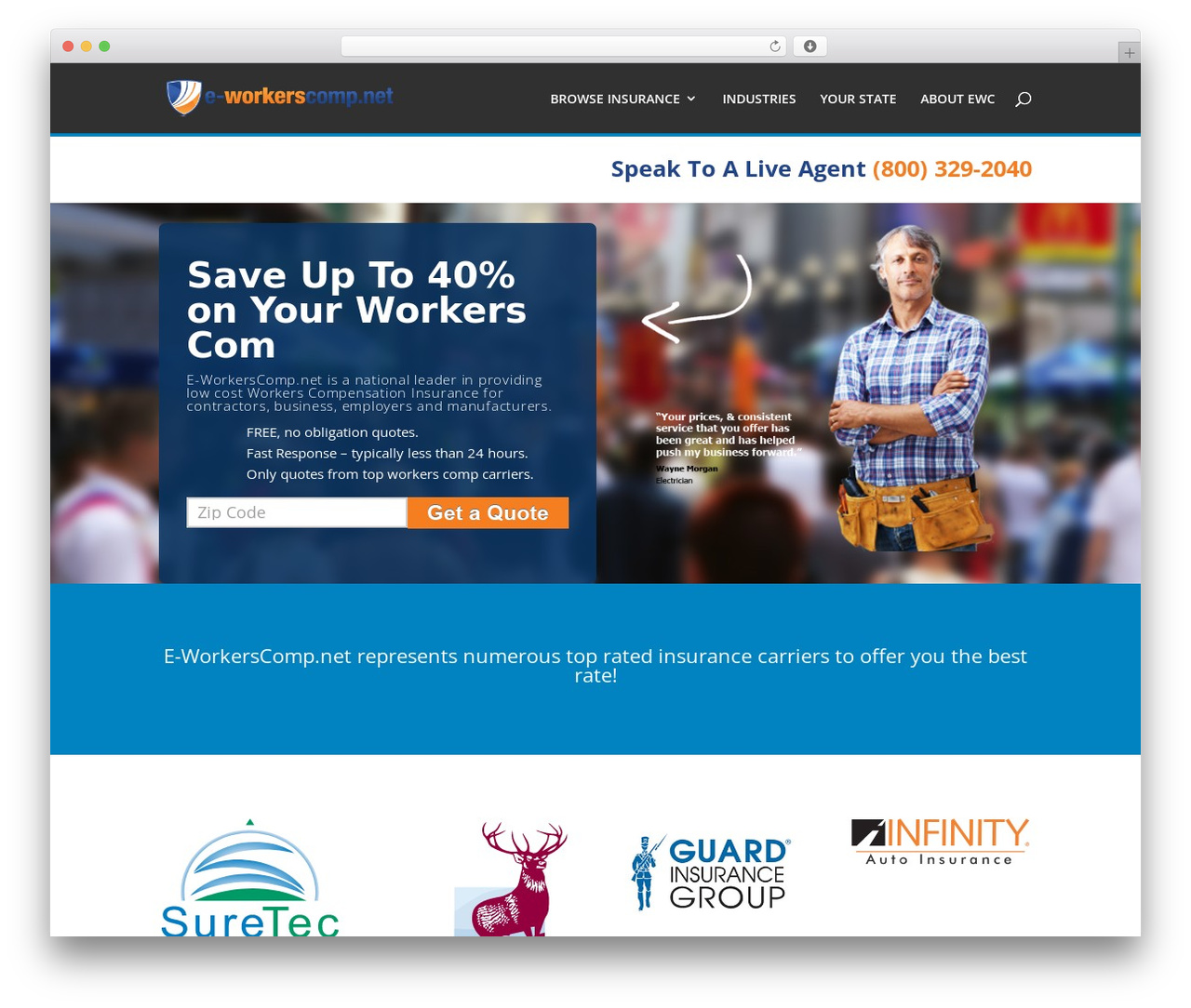 Divi WordPress theme - e-workerscomp.net