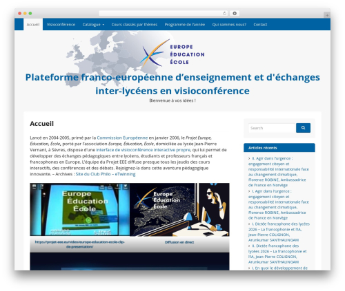 E.E.E theme WordPress - projet-eee.eu E.E.E theme WordPress - projet-eee.eu