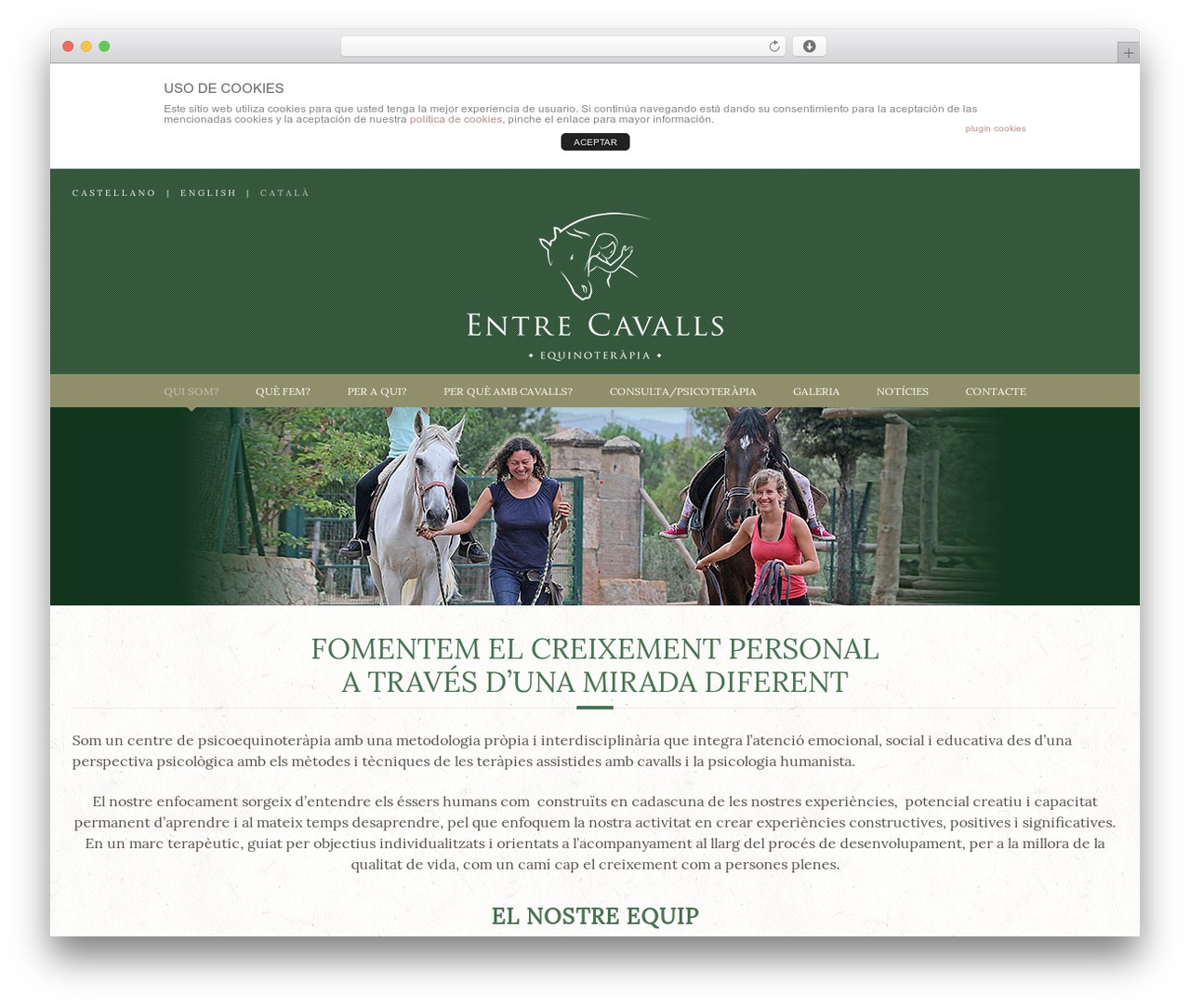 Equestrian WordPress theme - entrecavalls.com Equestrian WordPress theme - entrecavalls.com