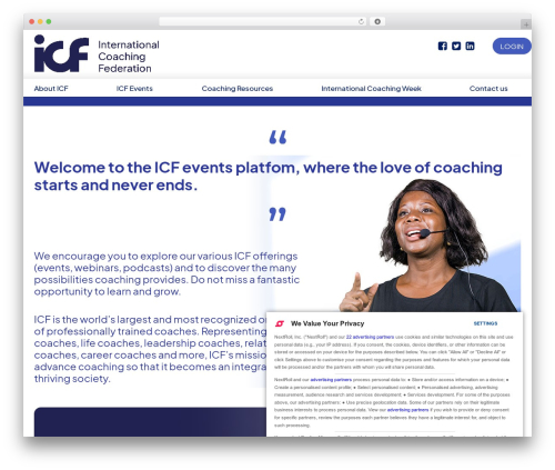 icf WordPress theme - www.icf-events.org