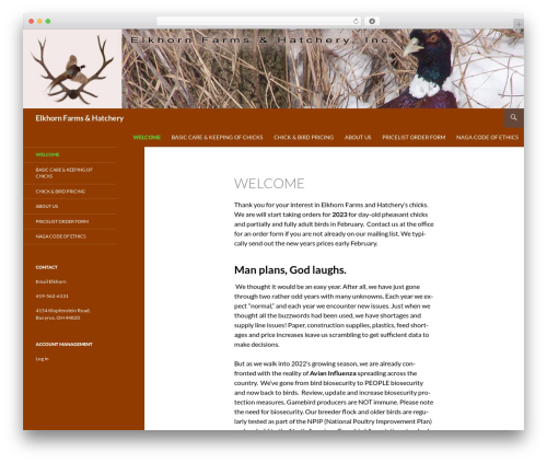 Madeini WordPress theme - elkhornfarms.com