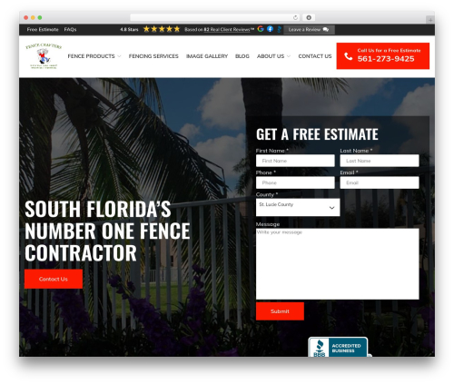 Reach Local WordPress theme for business - fencecraftersinc.com