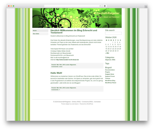 WordPress theme Green Theme - erbschaft-ratgeber.de