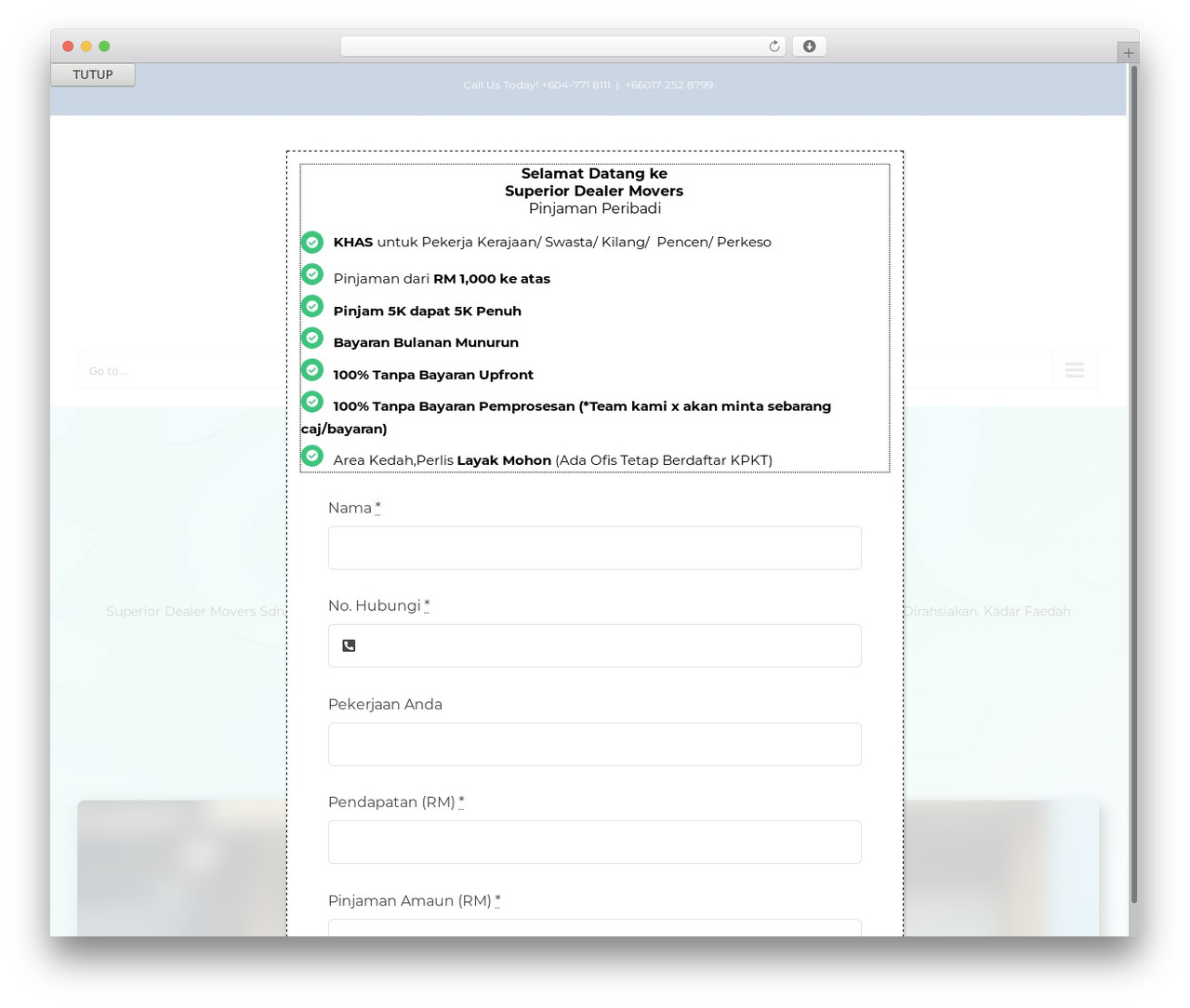 WordPress theme Avada - pinjamankedah.com