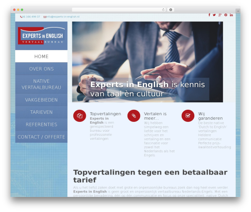 WordPress theme Vertikal - experts-in-english.nl