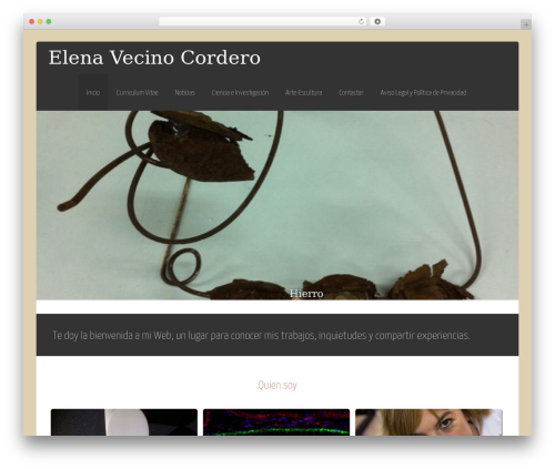 Best WordPress theme Asteria Lite - elenavecino.es
