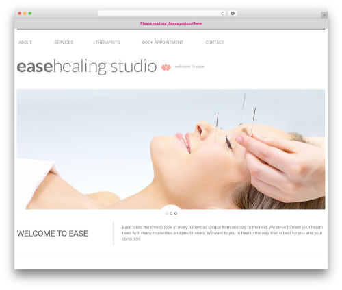 cherry WordPress theme - easehealing.com