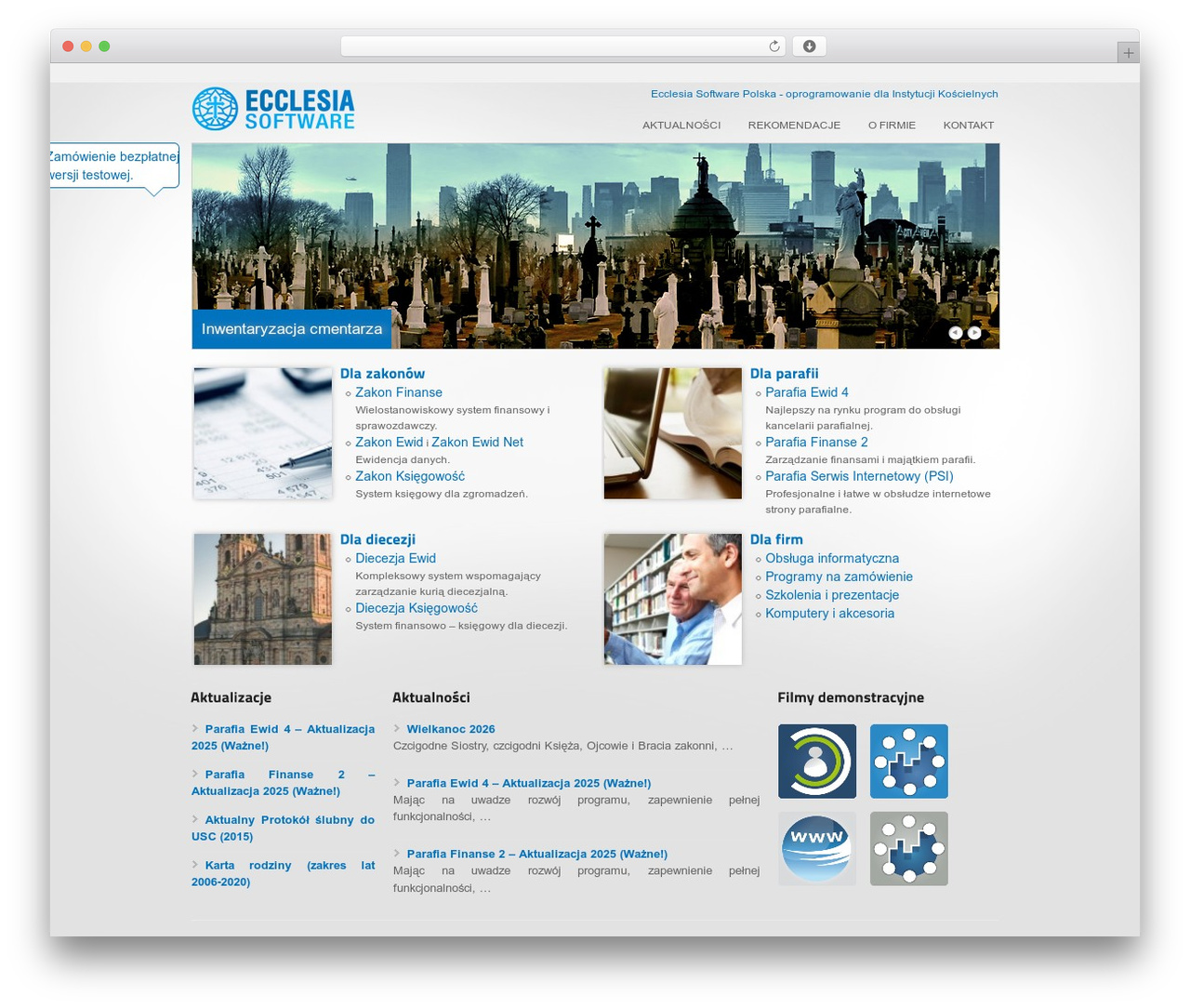 Ecclesia Software WordPress theme - ecclesiasoftware.com