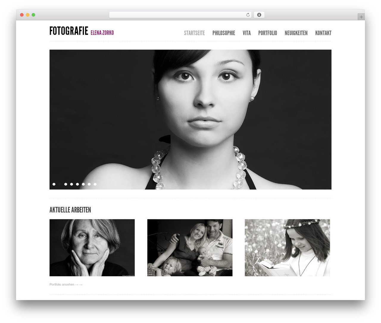 Purity theme WordPress - elena-zorko.de