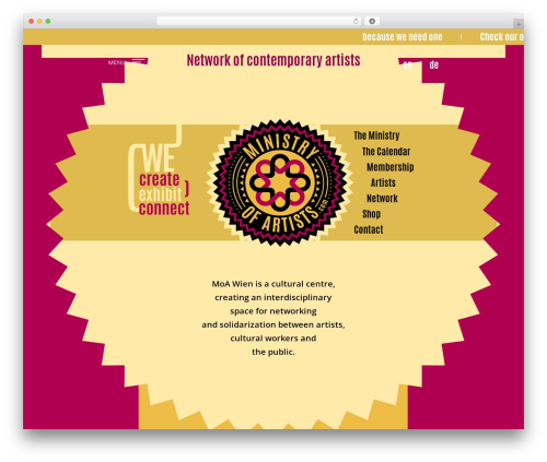WordPress theme interfrigo theme - ministryofartists.com
