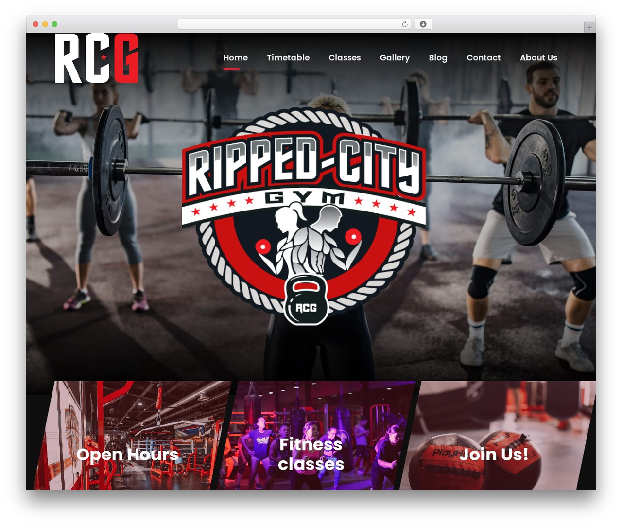 WordPress theme Zyth - rippedcitygym.com