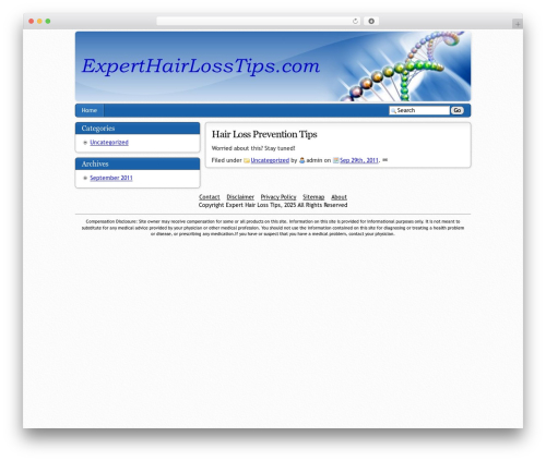 WP theme Semiologic - experthairlosstips.com