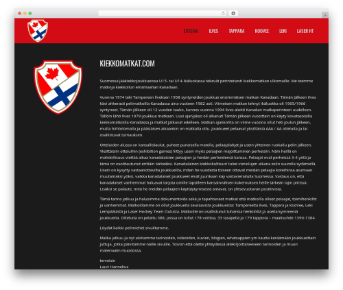 Canada WordPress theme - kiekkomatkat.com