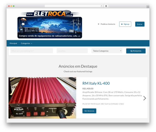ClassiPress WordPress theme - eletroca.com.br