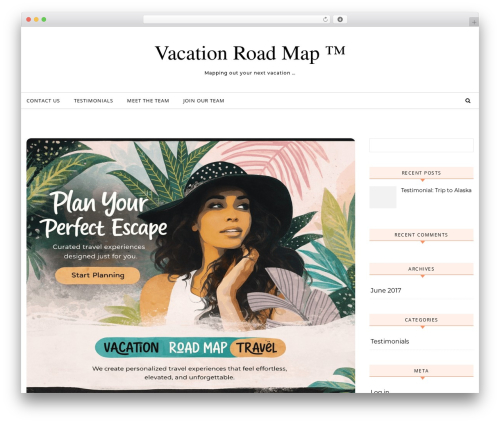 Graceful WordPress theme - vacationroadmap.com
