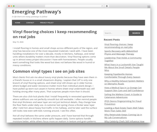 Minimize WordPress theme - emergingpathway.ca