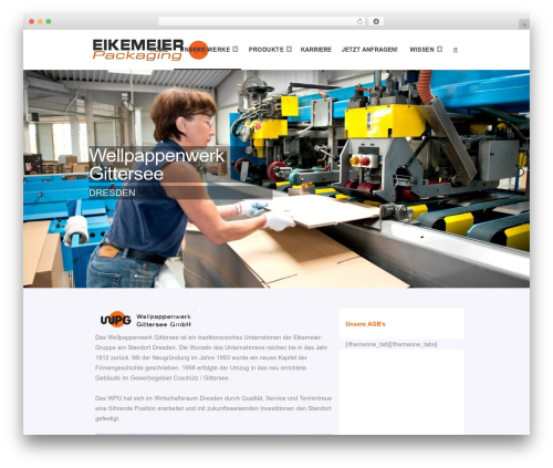 Mobius theme WordPress - eikemeier-packaging.de/unsere-werke/wellpappenwerk-gittersee-gmbh