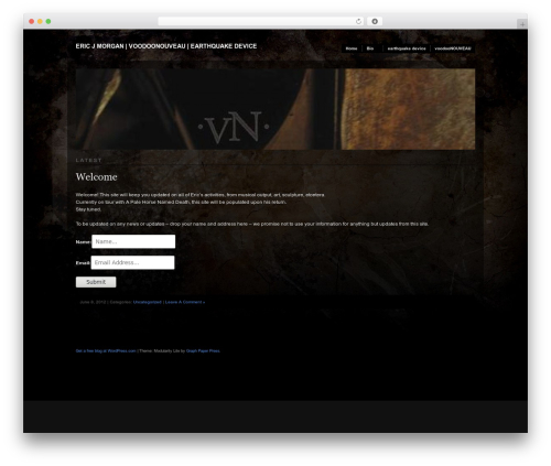 Modularity Lite top WordPress theme - ericjmorgan.com