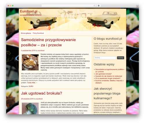 Orange food WordPress theme - eurofood.pl