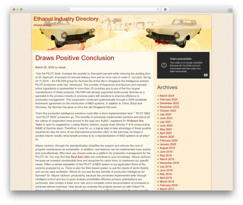 Orange WordPress theme - ethanolindustrydirectory.com