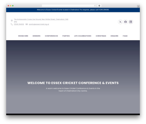 Salmon WordPress theme - essexcricketvenue.co.uk