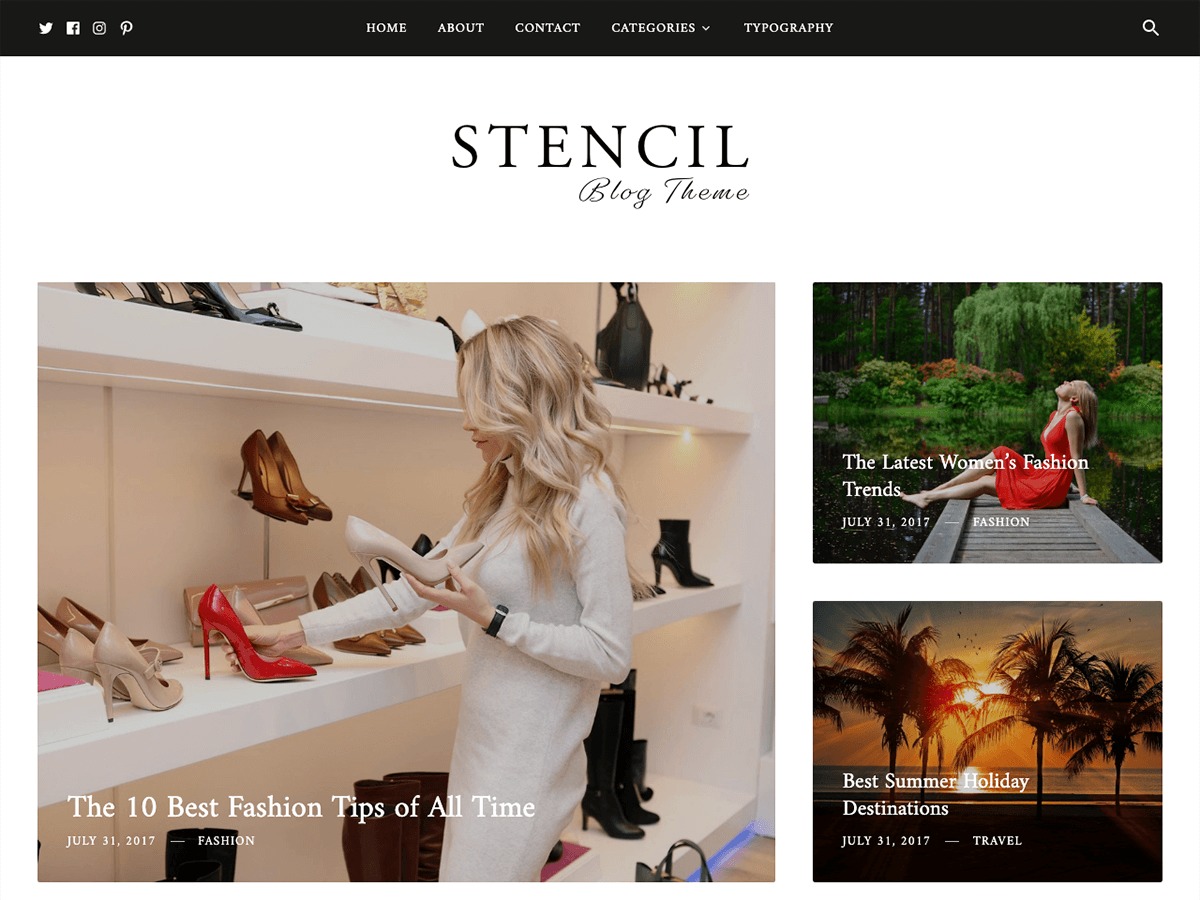 Stencil Pro WordPress blog theme by FreshThemes