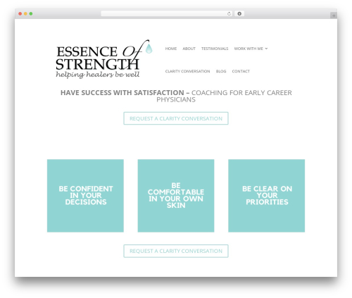 Divi theme WordPress - essenceofstrength.com