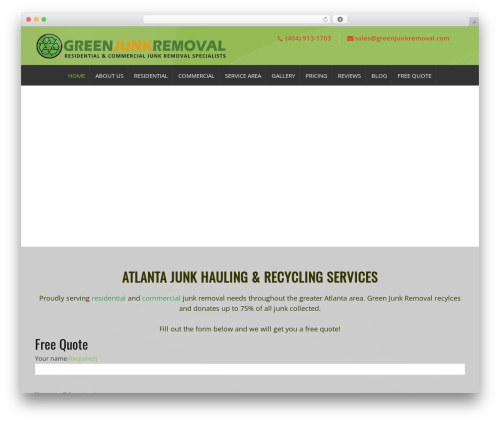 Ecorecycle best WordPress theme - greenjunkremoval.com