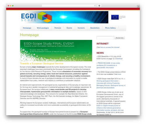 Skeleton WordPress theme design - egdi-scope.eu