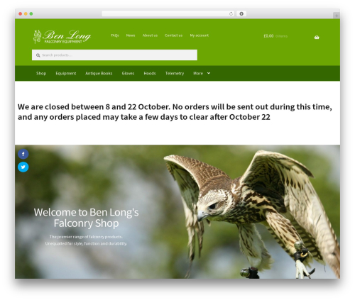 Storefront WordPress store theme - benlongfalconry.co.uk